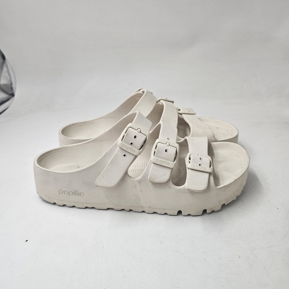 Birkenstock Papillio Florida Flex Platform EVA Sandals Eggshell 38 W7 7.5 - Picture 5 of 9